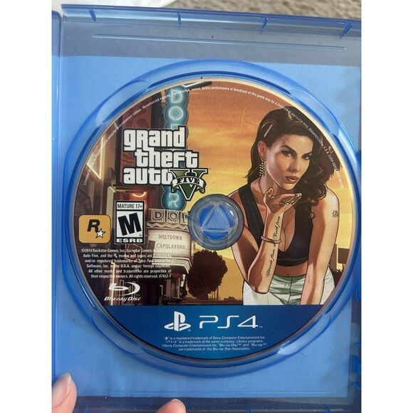 Grand Theft Auto V 5 PS4 (Sony PlayStation 4, 2014) Disc Only Tested - Picture 1 of 4
